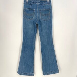 Idyllwind Miranda Lambert Blue Flare Jeans Patch Pockets Western 10W x32